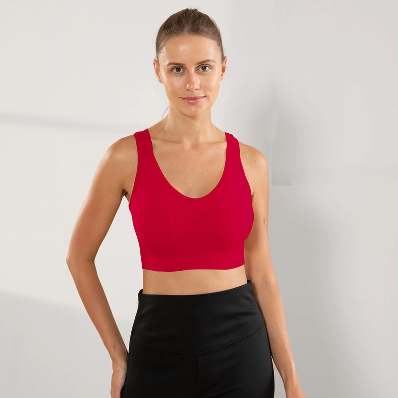 Conjunto de Fitness Feminino - Top Esportivo Sem Bojo e Sutiã Seamless