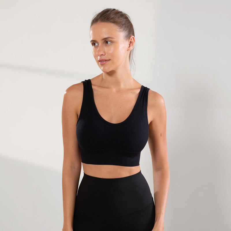 Conjunto de Fitness Feminino - Top Esportivo Sem Bojo e Sutiã Seamless