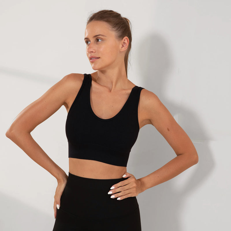 Conjunto de Fitness Feminino - Top Esportivo Sem Bojo e Sutiã Seamless