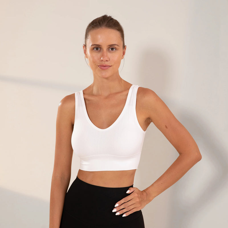 Conjunto de Fitness Feminino - Top Esportivo Sem Bojo e Sutiã Seamless