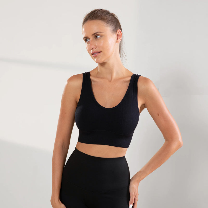 Conjunto de Fitness Feminino - Top Esportivo Sem Bojo e Sutiã Seamless