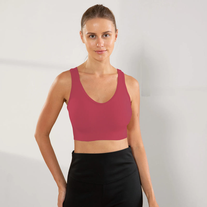 Conjunto de Fitness Feminino - Top Esportivo Sem Bojo e Sutiã Seamless