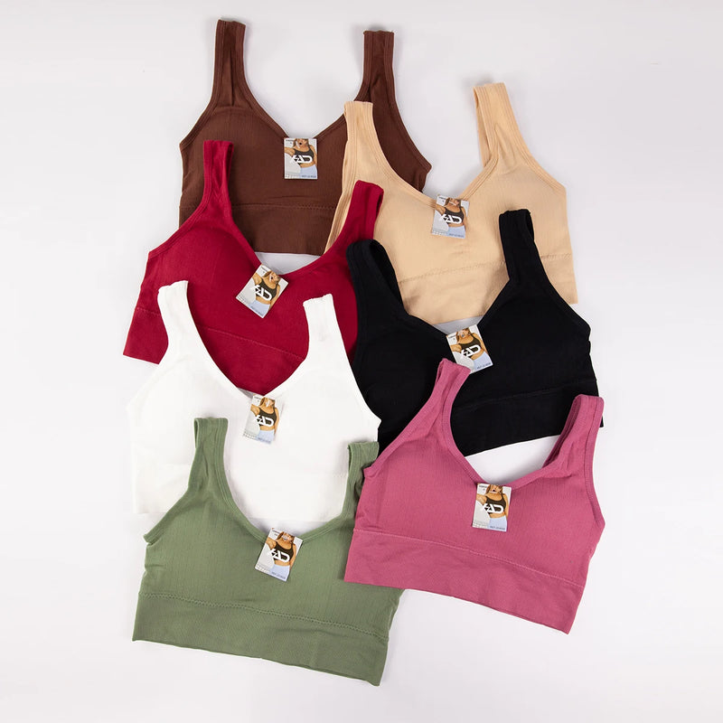 Conjunto de Fitness Feminino - Top Esportivo Sem Bojo e Sutiã Seamless