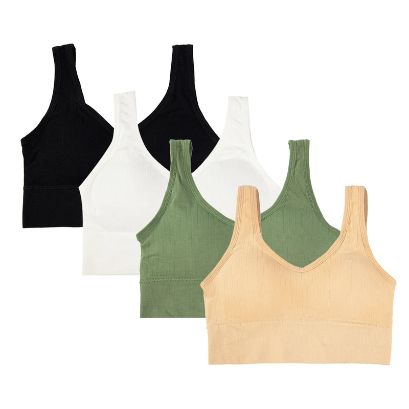 Conjunto de Fitness Feminino - Top Esportivo Sem Bojo e Sutiã Seamless